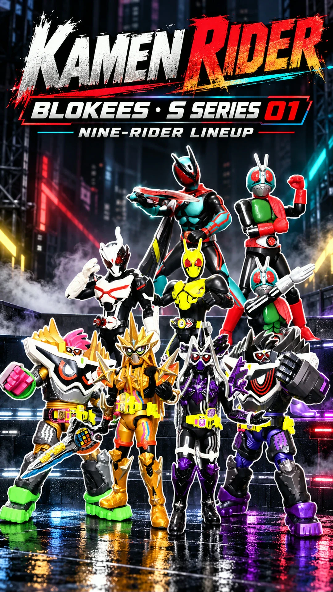 Blokees Kamen Rider Galaxy Version S 01 GVS01 – 9-Box Set — Image 1