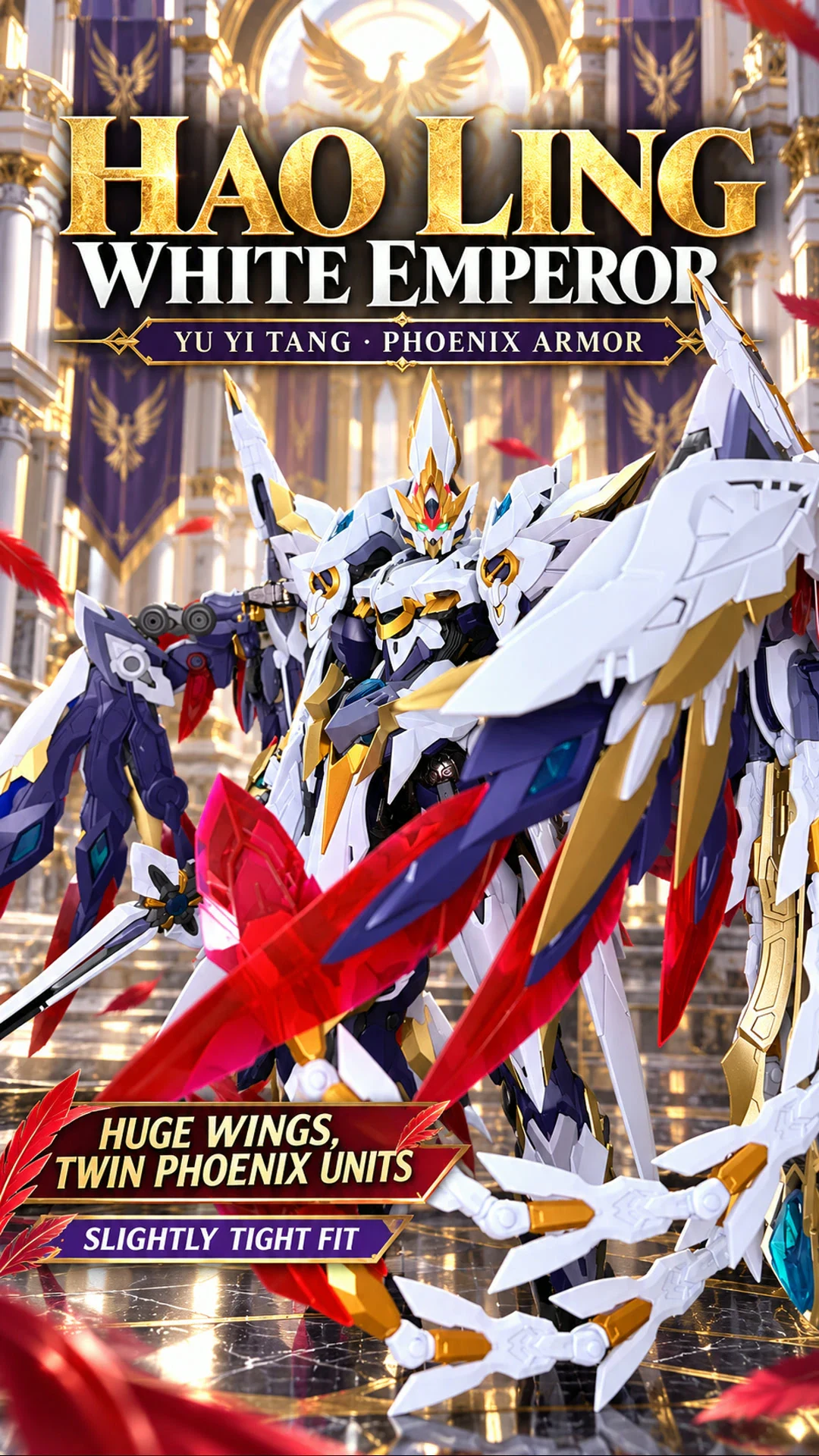 Yu Yi Tang Hao Ling White Emperor — Phoenix Divine Armor Set — Image 1